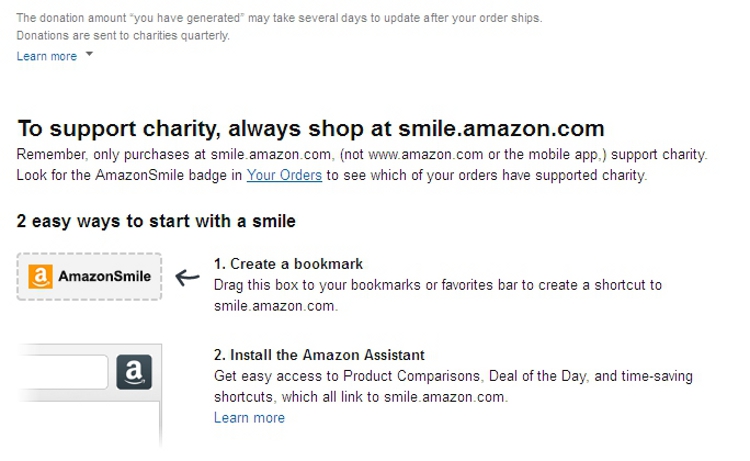 amazon smile direct url